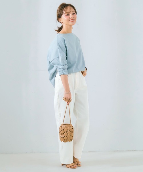 KOBE LETTUCE(コウベレタス)の「【低身長向けSサイズあり】ハイウエストワイドデニムパンツ(デニムパンツ・レディース・ブルー/ライトブルー/ホワイト/ブルー系その他/ブルー系その他2/ベージュ系その他/インディゴブルー/ベージュ/ホワイト系・XS/M/S/X-SMALL/MEDIUM/SMALL)」の2枚目の写真