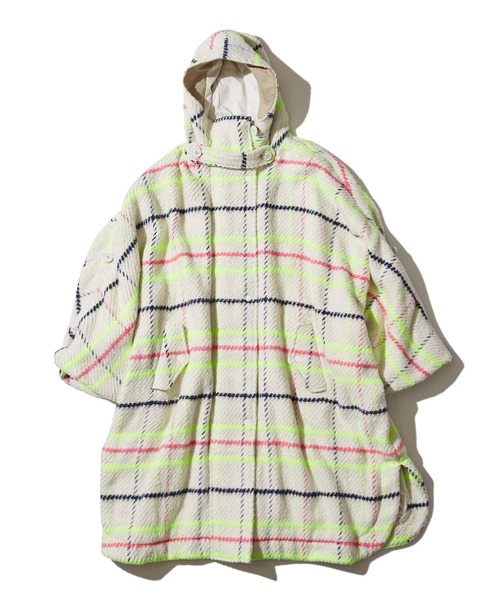 F/CE. （エフシーイー）の「F/CE. CHECK PONCHO (FRENCH FABRIC)/ エフシーイー チェック ポンチョ(フレンチ ファブリック)（ポンチョ・レディース・ベージュ/アイボリー・FREE）」の7枚目の写真