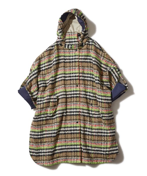 F/CE. （エフシーイー）の「F/CE. CHECK PONCHO (FRENCH FABRIC)/ エフシーイー チェック ポンチョ(フレンチ ファブリック)（ポンチョ・レディース・ベージュ/アイボリー・FREE）」の5枚目の写真