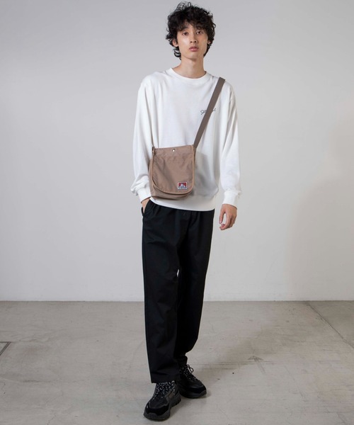 WEGO(ウィゴー)の「WEGO/BEN DAVIS CORDS SHOULDER TOTE(ショルダーバッグ・メンズ・ベージュ/ブラック・FREE)」の5枚目の写真