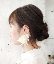 m.soeur（エムスール）の「カラーのお花イヤーカフ＊（イヤーカフ）」