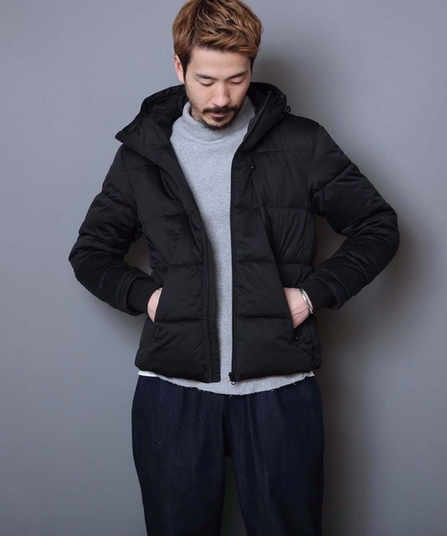 OUTDOOR PRODUCTS(アウトドアプロダクツ)の「【OUTDOOR PRODUCTS】防風ストレッチ中綿ジャケット 防風加工 ストレッチ素材(ブルゾン・メンズ・杢グレー/ブラウン系その他/ブラック/ネイビー・MEDIUM/X-LARGE/LARGE/XX-LARGE)」の2枚目の写真