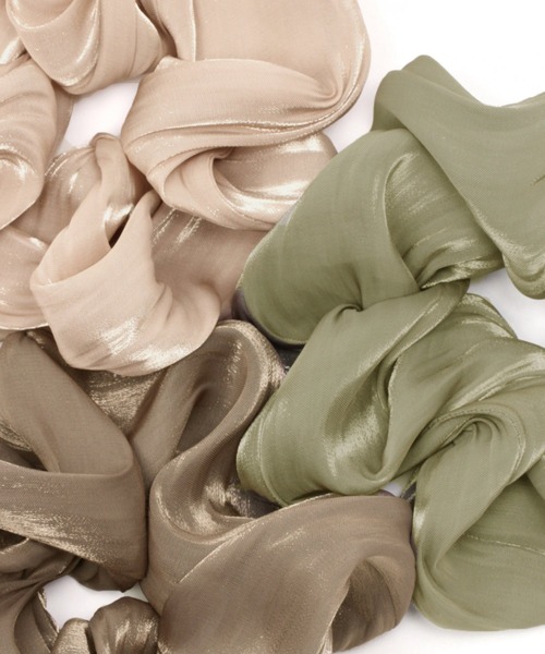 LEPSIM（レプシィム）の「シフォンシュシュ　926628（シュシュ・レディース・ベージュ系その他/キャメル/ライトグリーン/ブラック・ONE SIZE）」の6枚目の写真