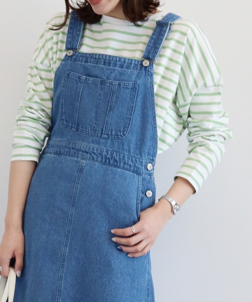 AMERICAN HOLIC（アメリカンホリック）の「【WEB限定】デニムジャンパースカート　＊●（ジャンパースカート・レディース・インディゴブルー・MEDIUM/LARGE）」の13枚目の写真