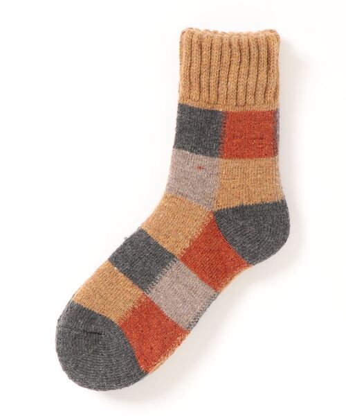 Fun & Daily（ファンアンドデイリー）の「F&D : ブロックパネルウインターソックス（ソックス/靴下・メンズ・ブラック/ブラウン/ネイビー/ベージュ/チャコールグレー/ブラック系その他・FREE）」の7枚目の写真