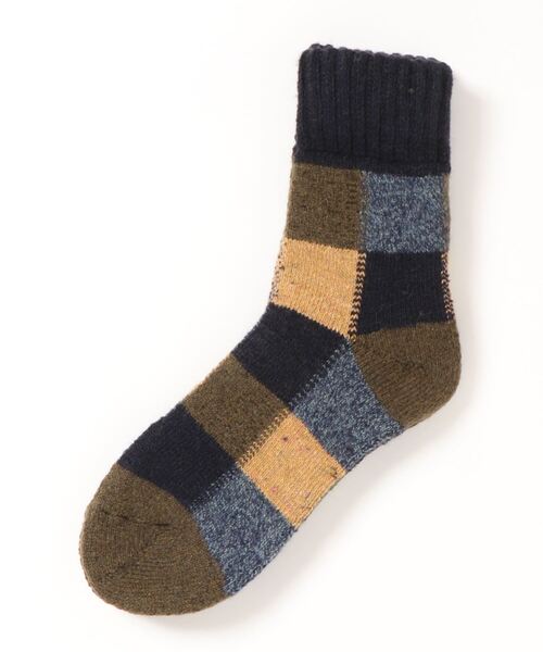 Fun & Daily（ファンアンドデイリー）の「F&D : ブロックパネルウインターソックス（ソックス/靴下・メンズ・ブラック/ブラウン/ネイビー/ベージュ/チャコールグレー/ブラック系その他・FREE）」の8枚目の写真