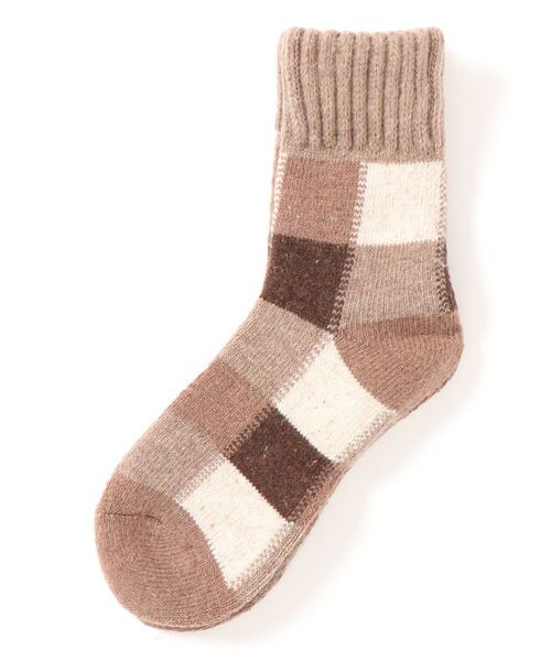 Fun & Daily（ファンアンドデイリー）の「F&D : ブロックパネルウインターソックス（ソックス/靴下・メンズ・ブラック/ブラウン/ネイビー/ベージュ/チャコールグレー/ブラック系その他・FREE）」の9枚目の写真