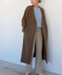 SLOBE IENA | SUPER100 モッサVネックコート◆(その他アウター)