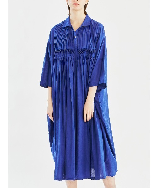 mizuiroind（ミズイロインド）の「ピンタックワンピース（ワンピース・レディース・ライトグレー/オフホワイト/ブルー・FREE）」の9枚目の写真