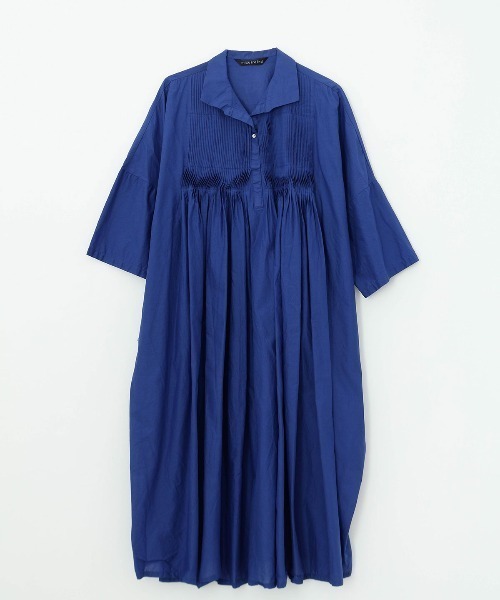 mizuiroind（ミズイロインド）の「ピンタックワンピース（ワンピース・レディース・ライトグレー/オフホワイト/ブルー・FREE）」の14枚目の写真