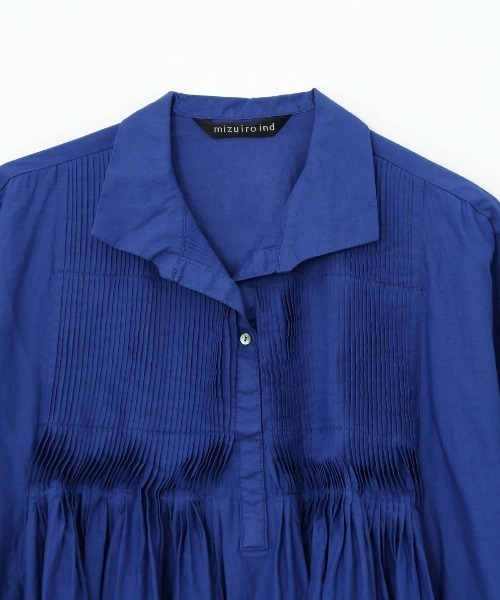 mizuiroind（ミズイロインド）の「ピンタックワンピース（ワンピース・レディース・ライトグレー/オフホワイト/ブルー・FREE）」の15枚目の写真