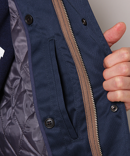 MEN'S MELROSE（メンズメルローズ）の「【成宮寛貴さん着用smart12月号】T/Cツイル　ショートモッズコート[ライナーつき]（モッズコート・メンズ・グレー/ターコイズブルー/オレンジ・LARGE/MEDIUM/X-LARGE）」の5枚目の写真