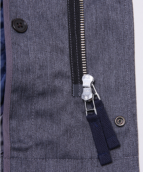 MEN'S MELROSE（メンズメルローズ）の「【成宮寛貴さん着用smart12月号】T/Cツイル　ショートモッズコート[ライナーつき]（モッズコート・メンズ・グレー/ターコイズブルー/オレンジ・LARGE/MEDIUM/X-LARGE）」の9枚目の写真