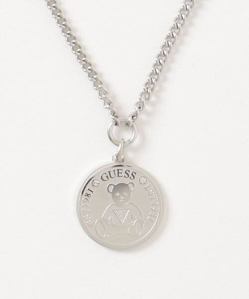 VINTAGE BEAR Bear Coin Chain Necklace (Silver)