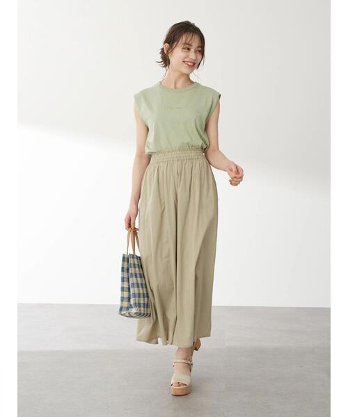 Champion（チャンピオン）の「Champion×earthフレンチプルオーバー ＊（Tシャツ/カットソー・レディース・ホワイト/ブラック/カーキ/モカ・FREE）」の16枚目の写真