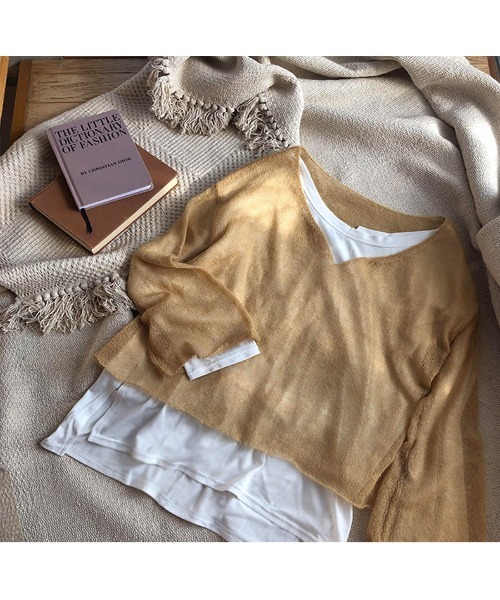 mangata（モンガータ）の「Slit long T-shirt（Tシャツ/カットソー・レディース・ホワイト・FREE）」の3枚目の写真