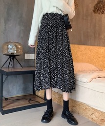 小花柄ロングスカート