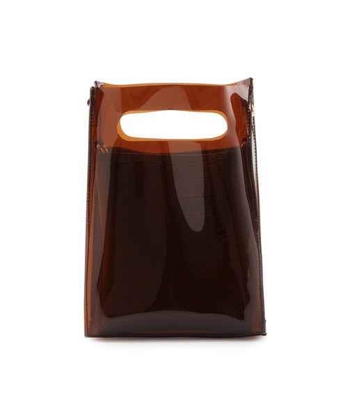 VIS（ビス）の「【10WAY】チェーンクリアバッグ（ショルダーバッグ・レディース・ブラック/ダークブラウン/その他・FREE）」の4枚目の写真