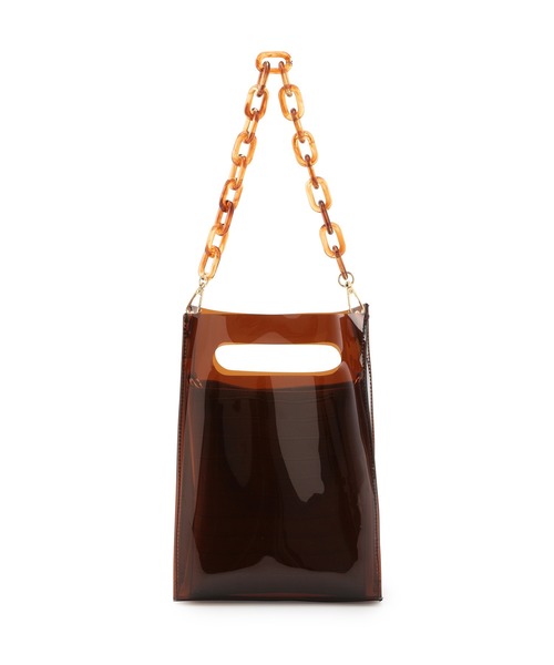 VIS（ビス）の「【10WAY】チェーンクリアバッグ（ショルダーバッグ・レディース・ブラック/ダークブラウン/その他・FREE）」の15枚目の写真