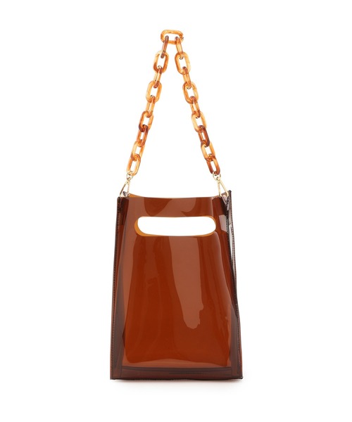 VIS（ビス）の「【10WAY】チェーンクリアバッグ（ショルダーバッグ・レディース・ブラック/ダークブラウン/その他・FREE）」の13枚目の写真