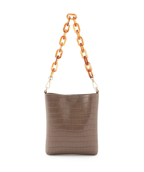 VIS（ビス）の「【10WAY】チェーンクリアバッグ（ショルダーバッグ・レディース・ブラック/ダークブラウン/その他・FREE）」の12枚目の写真