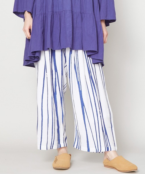 チャイハネ（チャイハネ）の「【チャイハネ】プエブロワイドパンツ（その他パンツ・レディース・ホワイト/ブラック/イエロー/ブラウン/ブルー・FREE）」の2枚目の写真