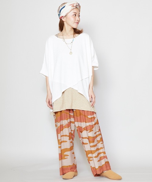 チャイハネ（チャイハネ）の「【チャイハネ】プエブロワイドパンツ（その他パンツ・レディース・ホワイト/ブラック/イエロー/ブラウン/ブルー・FREE）」の8枚目の写真