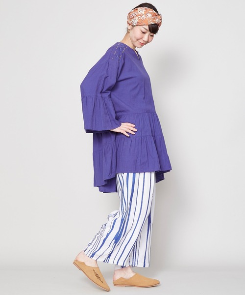 チャイハネ（チャイハネ）の「【チャイハネ】プエブロワイドパンツ（その他パンツ・レディース・ホワイト/ブラック/イエロー/ブラウン/ブルー・FREE）」の16枚目の写真