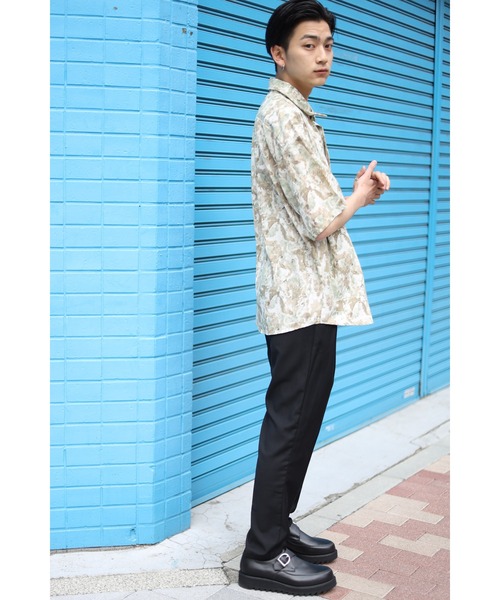 CREARE -LINO-（クレアーレリノ）の「総柄ビックシルエットシャツ<ユニセックス>（シャツ/ブラウス・メンズ・グリーン/ブルー・L/M）」の11枚目の写真