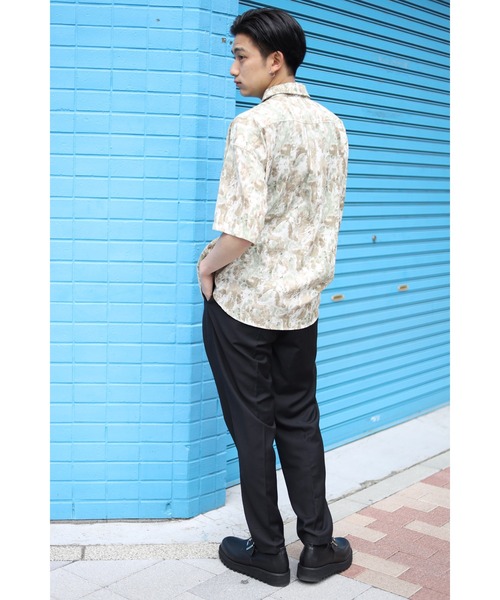 CREARE -LINO-（クレアーレリノ）の「総柄ビックシルエットシャツ<ユニセックス>（シャツ/ブラウス・メンズ・グリーン/ブルー・L/M）」の12枚目の写真