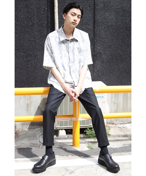 CREARE -LINO-（クレアーレリノ）の「総柄ビックシルエットシャツ<ユニセックス>（シャツ/ブラウス・メンズ・グリーン/ブルー・L/M）」の19枚目の写真