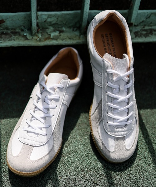 GERMAN TRAINER(ジャーマントレーナー)の「【GERMAN TRAINER / ジャーマントレーナー】 ACTION LEATHER(スニーカー・メンズ・ホワイト/ブラック・40/41/42/43)」の2枚目の写真