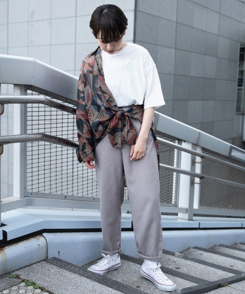 kutir(クティール)の「シアー柄シャツ(シャツ/ブラウス・レディース・ベージュ/ダークブルー/オレンジ・FREE)」の16枚目の写真