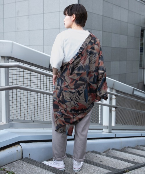 kutir(クティール)の「シアー柄シャツ(シャツ/ブラウス・レディース・ベージュ/ダークブルー/オレンジ・FREE)」の18枚目の写真