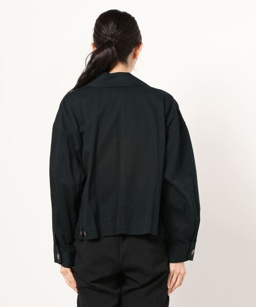 NANO universe（ナノユニバース）の「ミリタリーショートジャケット（ミリタリージャケット・レディース・ネイビー/カーキ/ベージュ・FREE）」の4枚目の写真