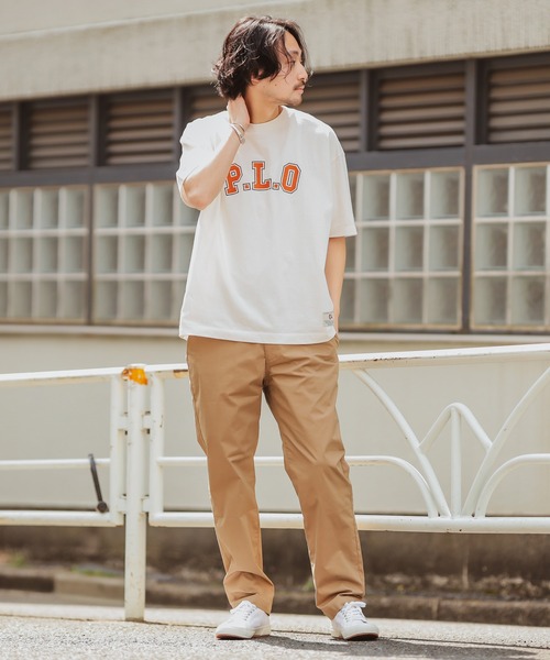 CIAOPANIC TYPY（チャオパニックティピー）の「USAコットンカレッジロゴ刺繍TEE（Tシャツ/カットソー・メンズ・グレー/オフホワイト/グリーン・MEDIUM/LARGE）」の4枚目の写真