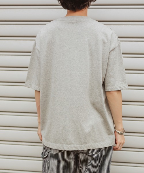 CIAOPANIC TYPY（チャオパニックティピー）の「USAコットンカレッジロゴ刺繍TEE（Tシャツ/カットソー・メンズ・グレー/オフホワイト/グリーン・MEDIUM/LARGE）」の9枚目の写真