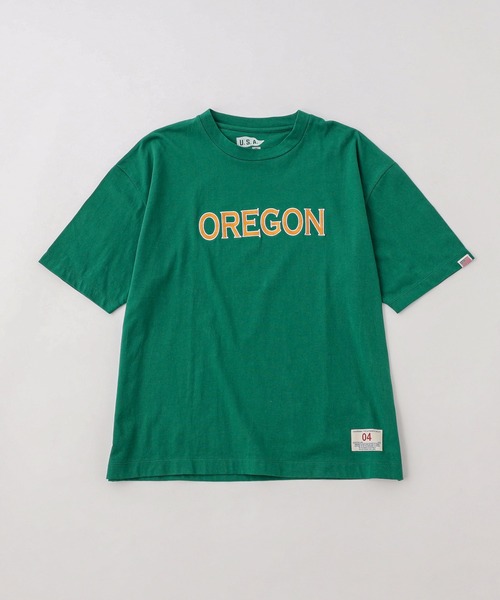 CIAOPANIC TYPY（チャオパニックティピー）の「USAコットンカレッジロゴ刺繍TEE（Tシャツ/カットソー・メンズ・グレー/オフホワイト/グリーン・MEDIUM/LARGE）」の17枚目の写真