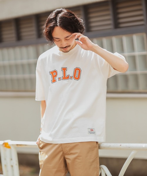 CIAOPANIC TYPY（チャオパニックティピー）の「USAコットンカレッジロゴ刺繍TEE（Tシャツ/カットソー・メンズ・グレー/オフホワイト/グリーン・MEDIUM/LARGE）」の18枚目の写真