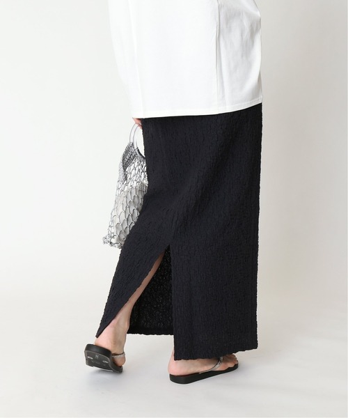 Simplicite(サンプリシテ)の「フクレシャーリングIラインスカート◆(スカート・レディース・ブラック/パープル/イエロー・FREE)」の2枚目の写真