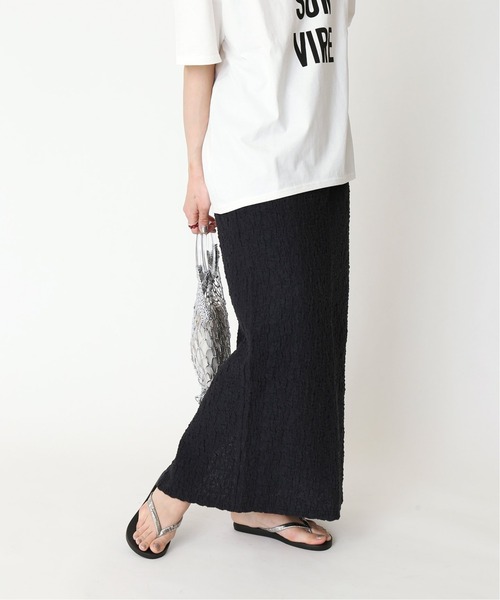 Simplicite(サンプリシテ)の「フクレシャーリングIラインスカート◆(スカート・レディース・ブラック/パープル/イエロー・FREE)」の4枚目の写真