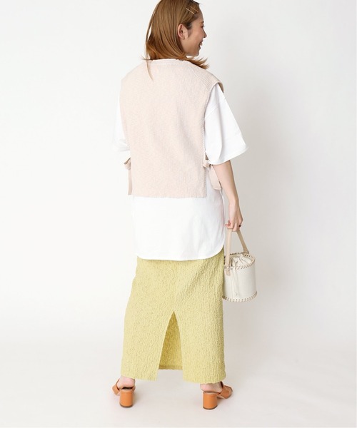 Simplicite(サンプリシテ)の「フクレシャーリングIラインスカート◆(スカート・レディース・ブラック/パープル/イエロー・FREE)」の6枚目の写真