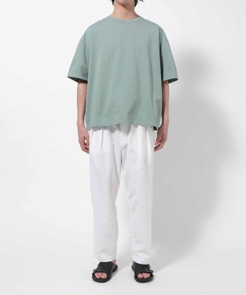 ADAM ET ROPE'（アダムエロペ）の「【スウェットガード】スモーキーカラー ビッグシルエットT/汗染み防止（Tシャツ/カットソー・メンズ・ホワイト/ライトグリーン/ベージュ系その他/ブルー系その他・M/L）」の5枚目の写真