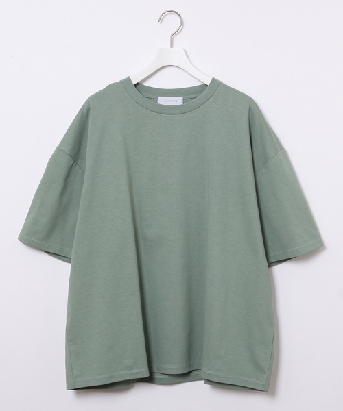 ADAM ET ROPE'（アダムエロペ）の「【スウェットガード】スモーキーカラー ビッグシルエットT/汗染み防止（Tシャツ/カットソー・メンズ・ホワイト/ライトグリーン/ベージュ系その他/ブルー系その他・M/L）」の10枚目の写真