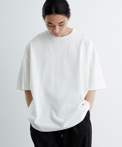 ADAM ET ROPE'（アダムエロペ）の「【スウェットガード】スモーキーカラー ビッグシルエットT/汗染み防止（Tシャツ/カットソー・メンズ・ホワイト/ライトグリーン/ベージュ系その他/ブルー系その他・M/L）」の22枚目の写真