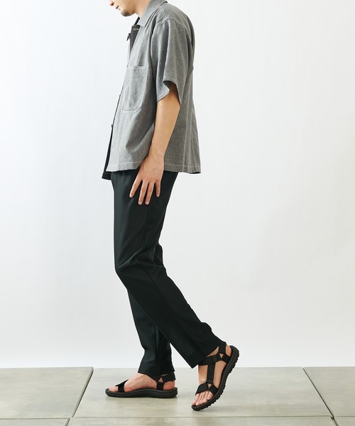 COLONY 2139（コロニートゥーワンスリーナイン）の「ポリトロステッチ配色ポケットBIG半袖シャツ/オーバーサイズ半袖シャツ(セットアップ可)（シャツ/ブラウス・メンズ・グレー/ブラック/カーキ・MEDIUM/LARGE）」の6枚目の写真