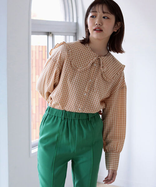 BeAMS DOT(ビームスドット)の「BeAMS DOT / 2way ビッグ襟ブラウス(シャツ/ブラウス・レディース・その他1/その他2/ホワイト/その他3/その他4・FREE)」の7枚目の写真