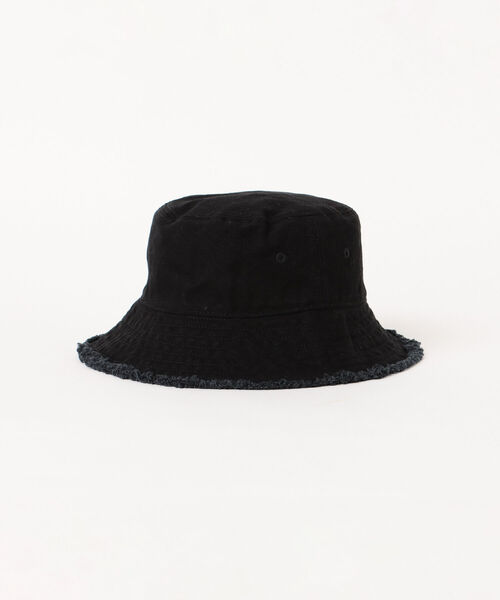 BEAMS HEART（ビームスハート）の「newhattan / フリンジブリム バケットハット（ハット・メンズ・ブラック/オフホワイト・ONE SIZE）」の9枚目の写真