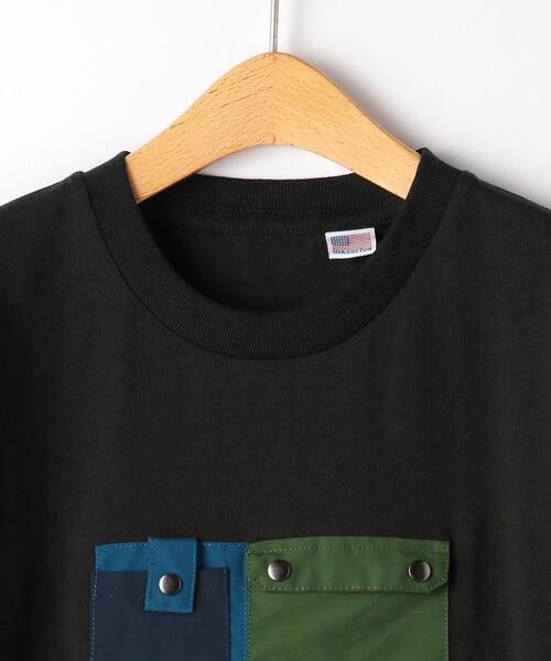 grn(ジーアールエヌ)の「【ジュニア】〔別注〕TJ EX grn outdoor(ジーアールエヌ アウトドア)ポケットTEE / Tシャツ(Tシャツ/カットソー・キッズ・ホワイト/ブラック・L 155-165cm/M 145-155cm)」の4枚目の写真