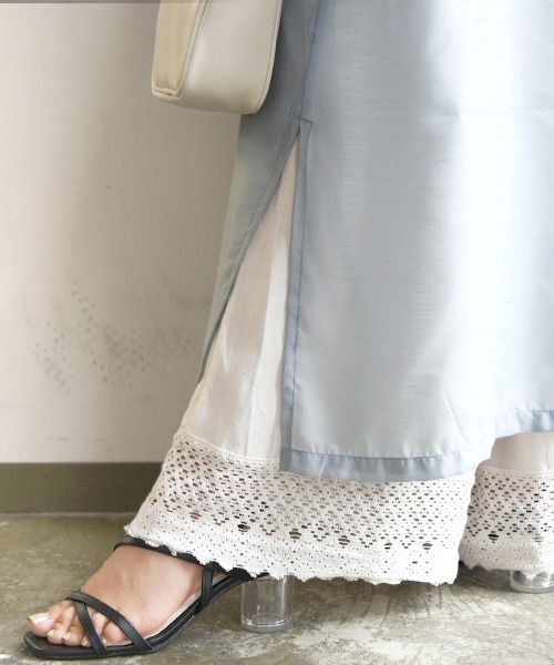 エミュラル emural 裾レースコットンリネンペチパンツ（その他